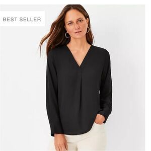 Ann Taylor mixed media blouse